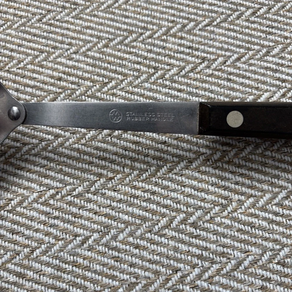 Vintage Montgomery Ward Stainless Steel Slotted Spoon 11.5